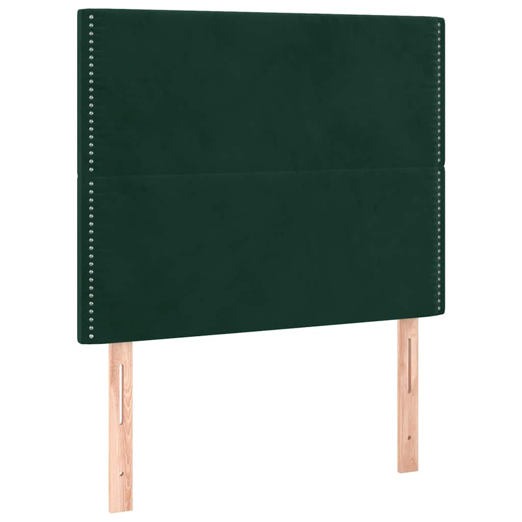 Box spring krevet s madracem tamnozeleni 120x200 cm baršunasti