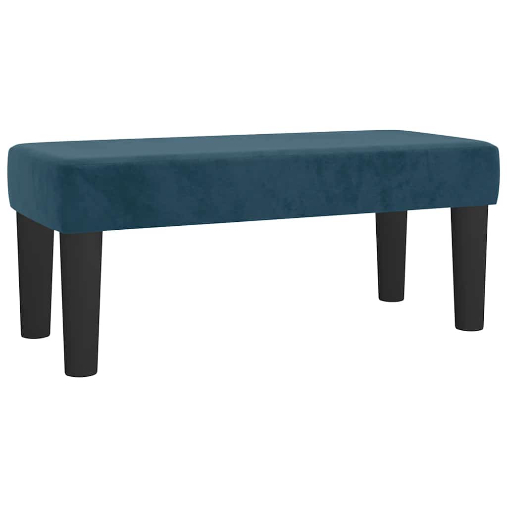 Box spring krevet s madracem tamnoplavi 90x200 cm baršunasti