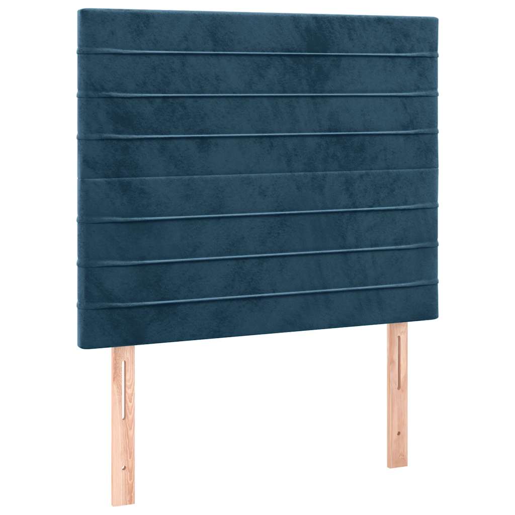 Box spring krevet s madracem tamnoplavi 100x200 cm baršunasti