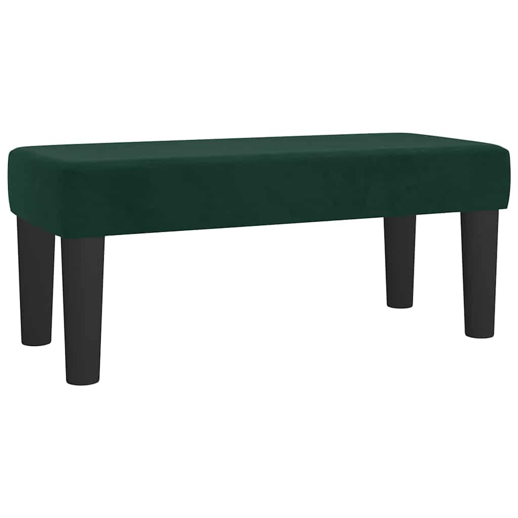Box spring krevet s madracem tamnozeleni 90x200 cm baršunasti