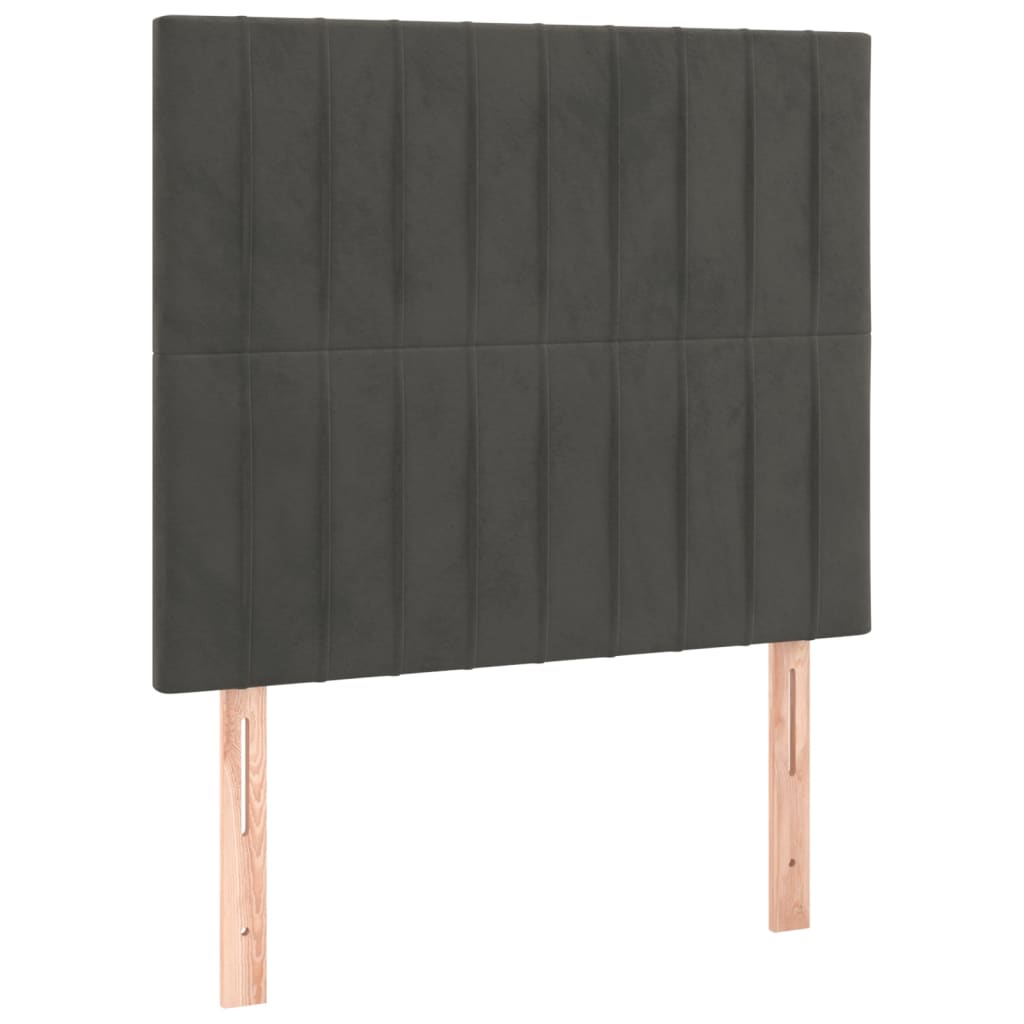 Box spring krevet s madracem tamnosivi 100x200 cm baršunasti
