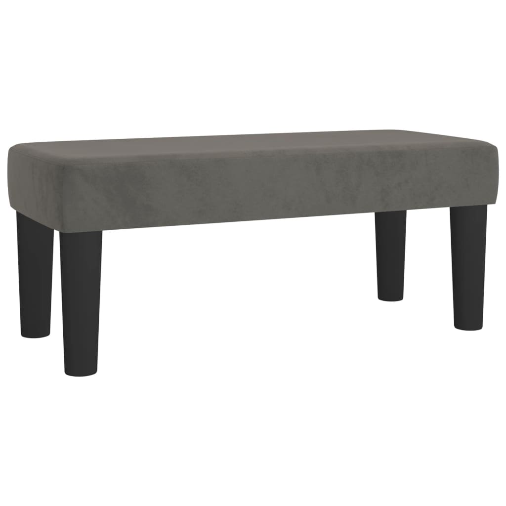 Box spring krevet s madracem tamnosivi 90x190 cm baršunasti
