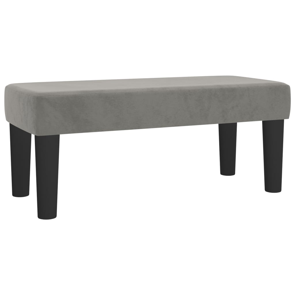 Box spring krevet s madracem svjetlosivi 90x190 cm baršunasti