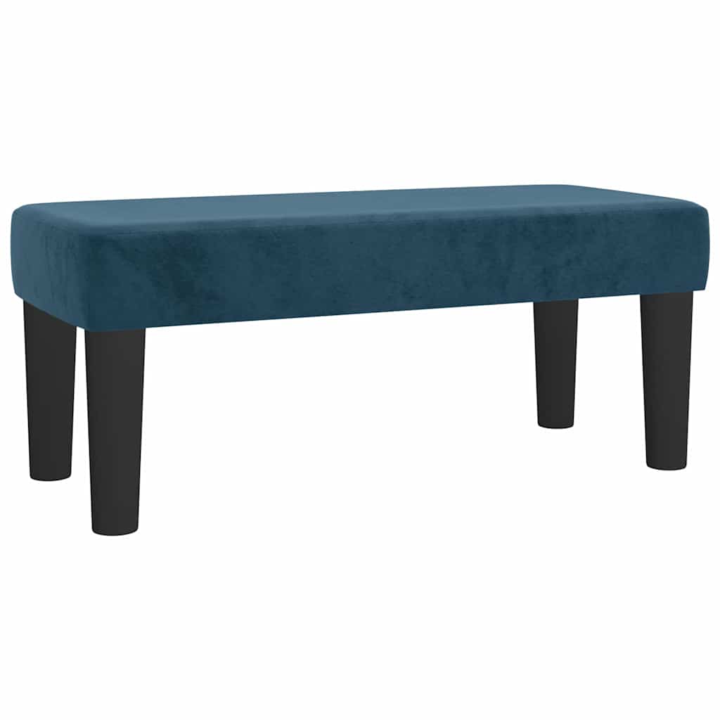 Box spring krevet s madracem tamnoplavi 90x200 cm baršunasti