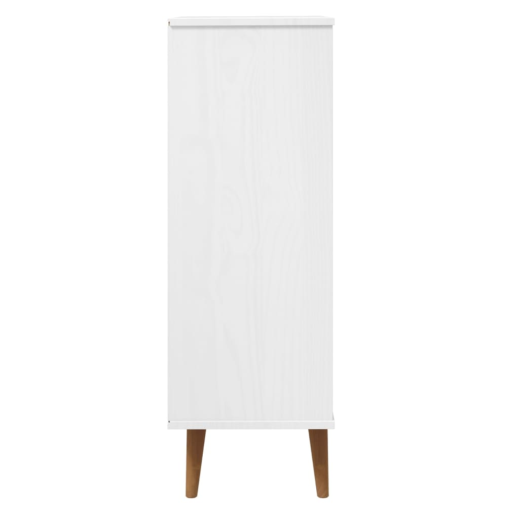 Ormarić za cipele MOLDE bijeli 59,5x35x103 cm masivna borovina