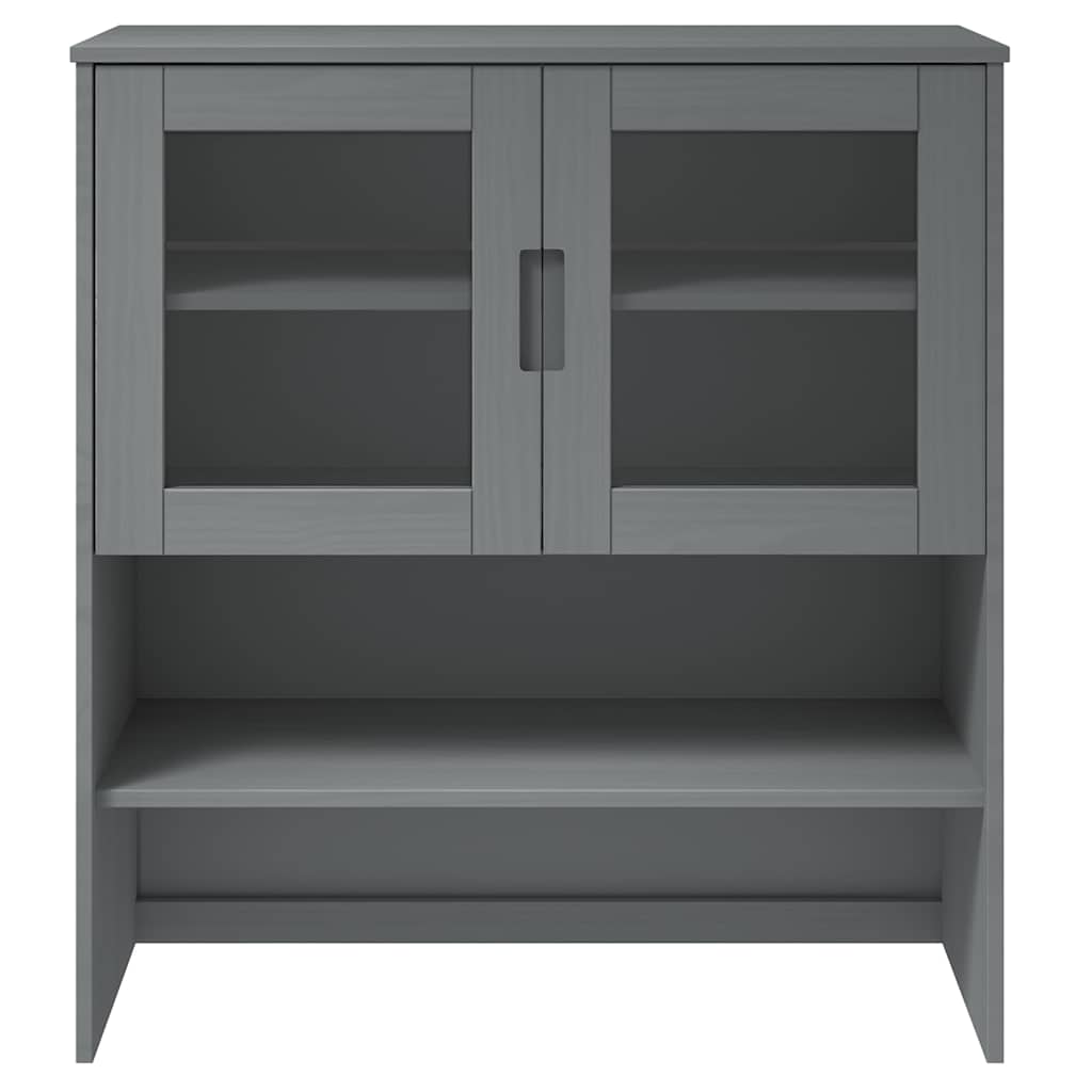 Gornji element za komodu MOLDE sivi 90x35x100 cm od borovine