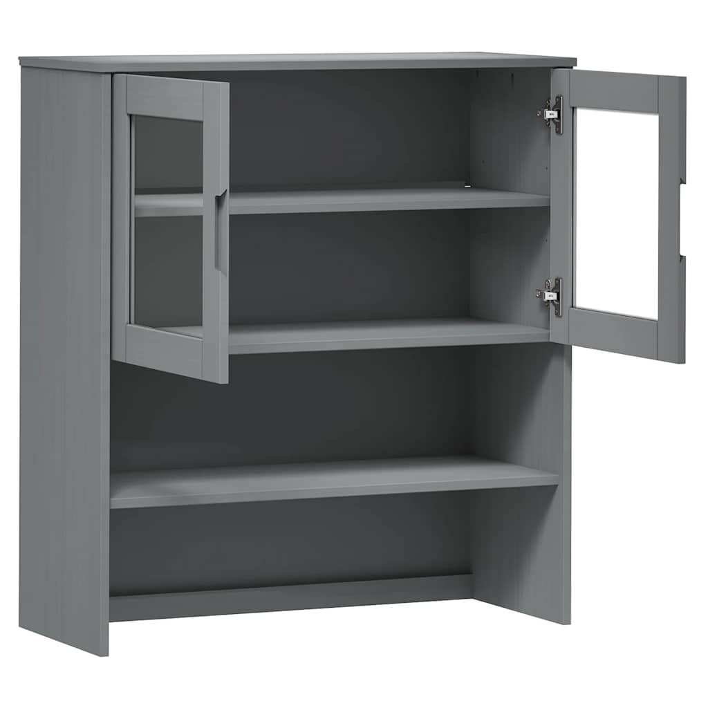 Gornji element za komodu MOLDE sivi 90x35x100 cm od borovine