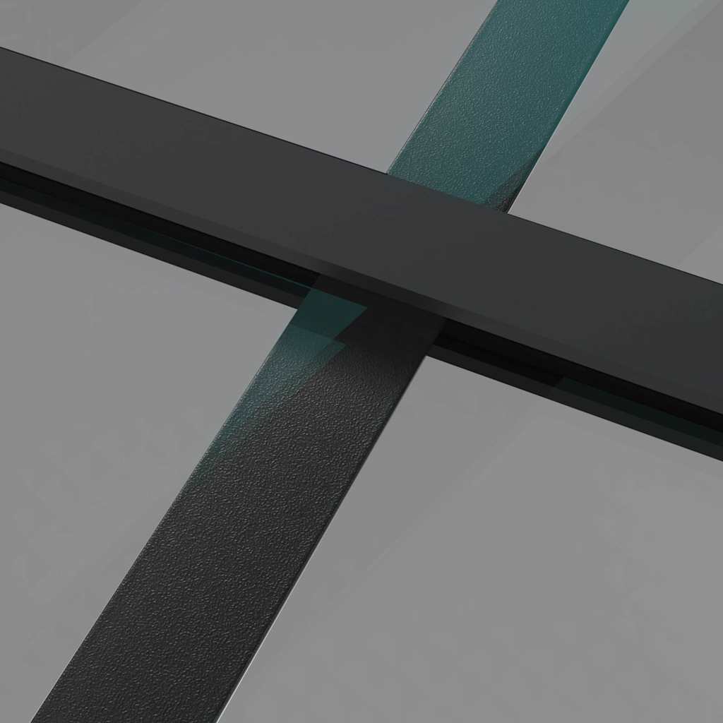 Unutarnja vrata 83 x 201,5 cm crna od ESG stakla i aluminija
