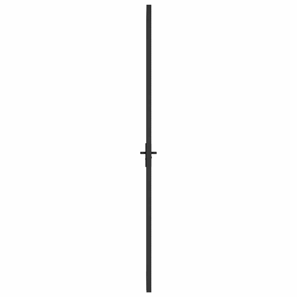 Unutarnja vrata 93 x 201,5 cm crna od ESG stakla i aluminija