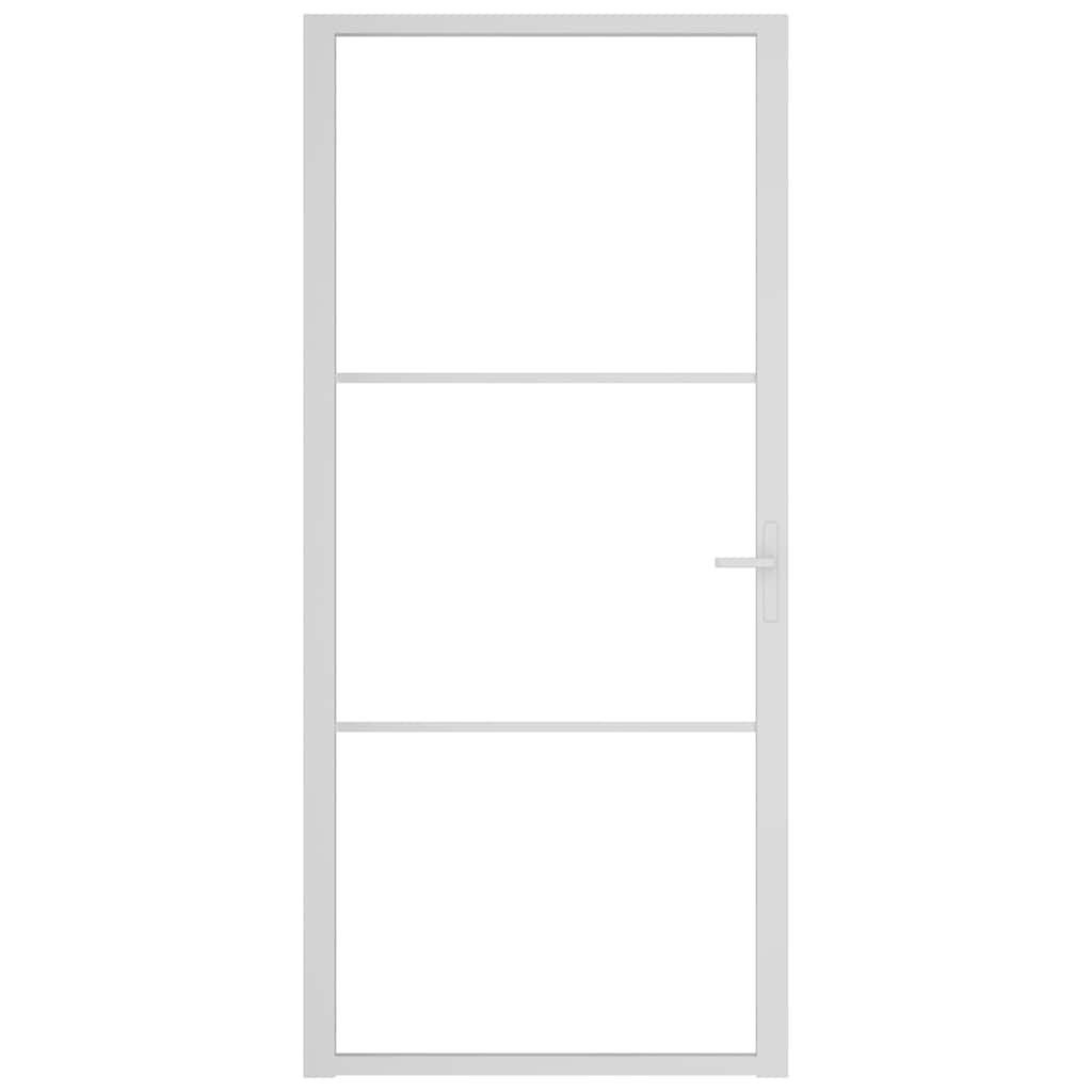 Unutarnja vrata 93 x 201,5 cm Bijela od ESG stakla i aluminija