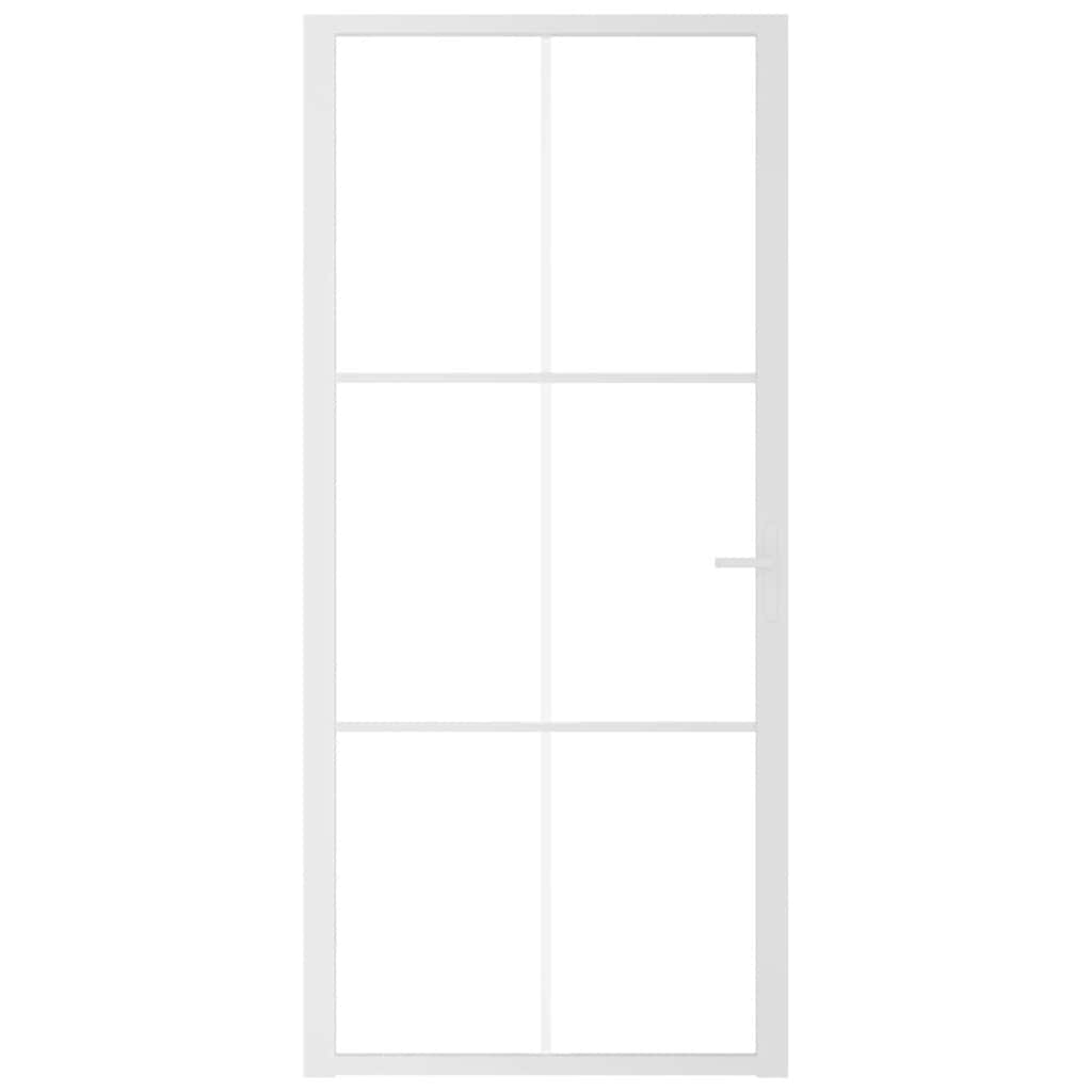 Unutarnja vrata 93 x 201,5 cm Bijela od ESG stakla i aluminija