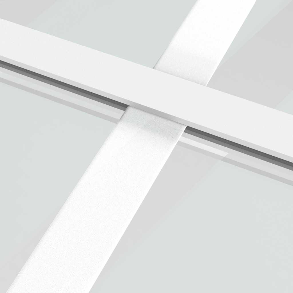 Unutarnja vrata 83 x 201,5 cm Bijela od mat stakla i aluminija