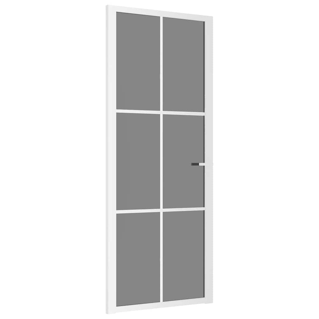 Unutarnja vrata 83 x 201,5 cm Bijela od ESG stakla i aluminija
