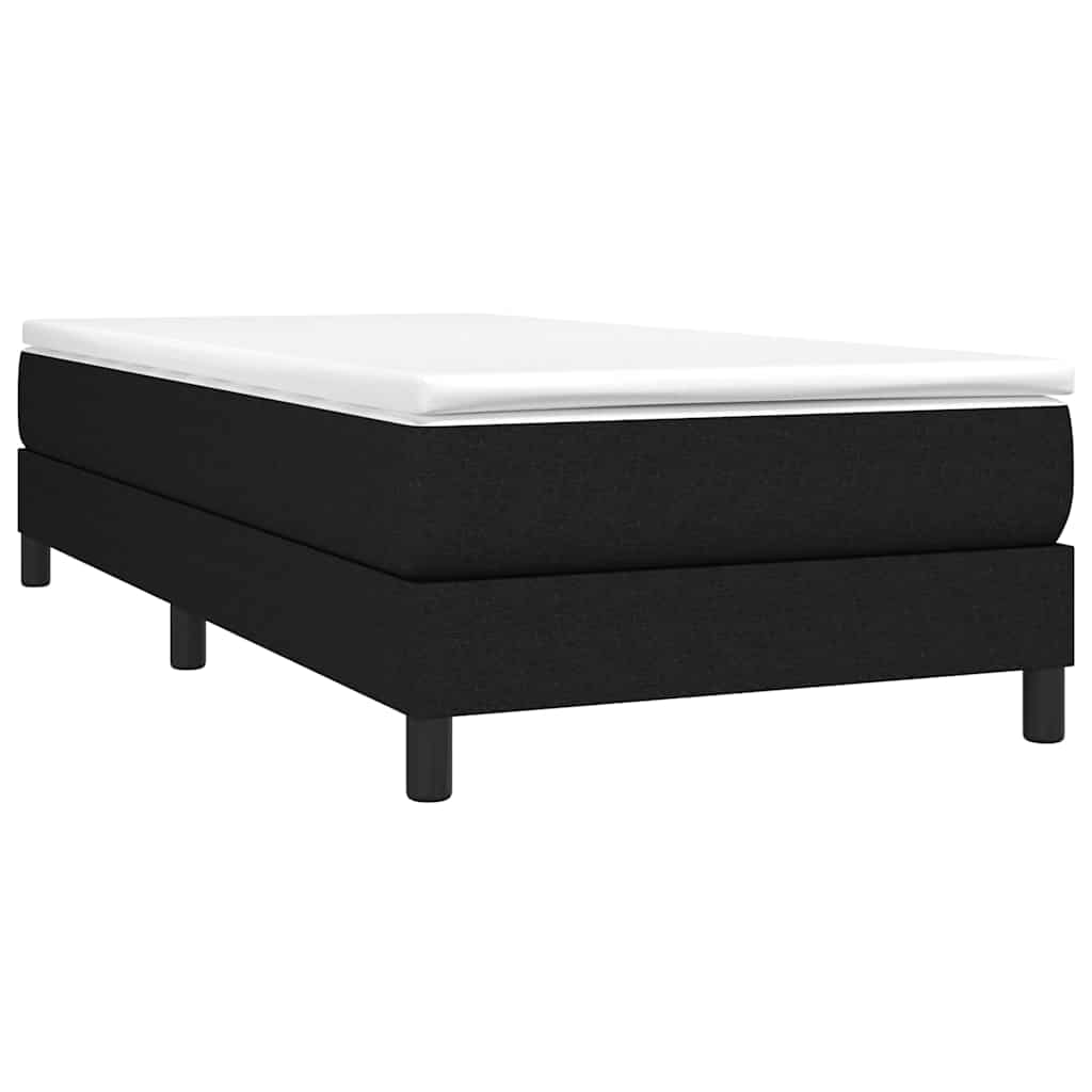 Box spring krevet s madracem crni 90x190 cm od tkanine