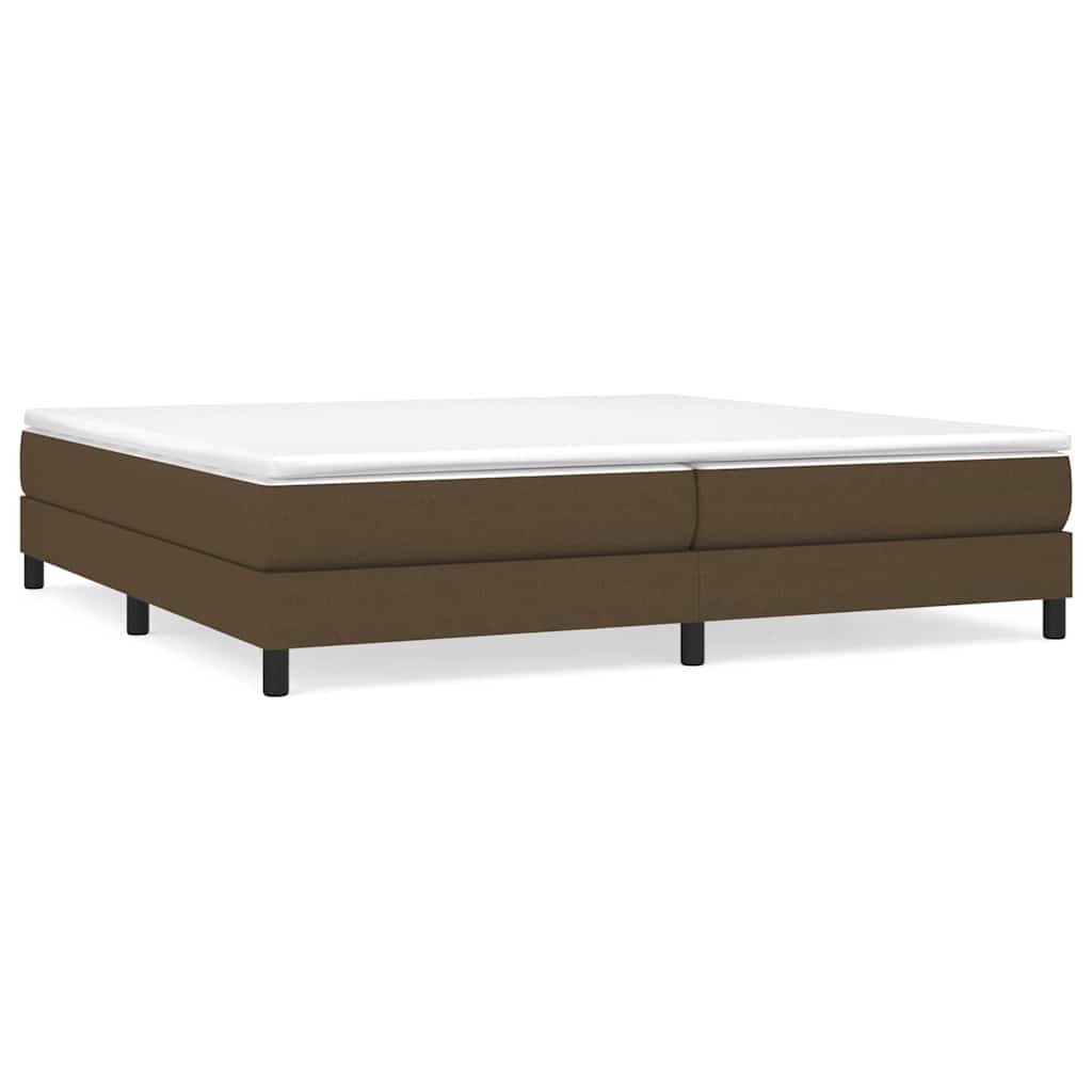 Krevet s oprugama i madracem tamnosmeđi 200x200 cm od tkanine
