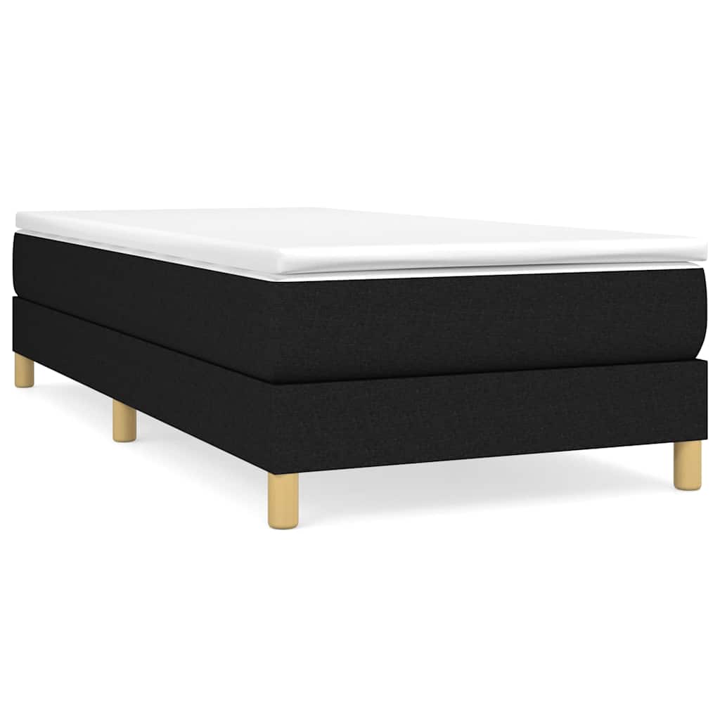Box spring krevet s madracem crni 90x190 cm od tkanine