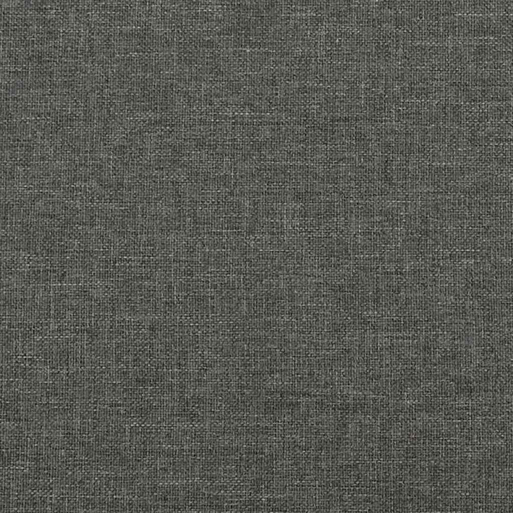 Krevet s oprugama i madracem tamnosivi 100 x 200 cm od tkanine