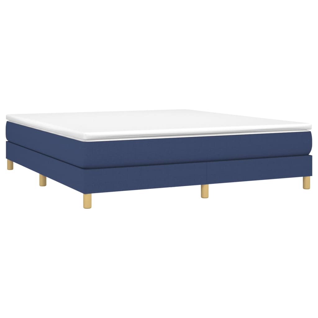 Krevet s oprugama i madracem plavi 180x200 cm od tkanine