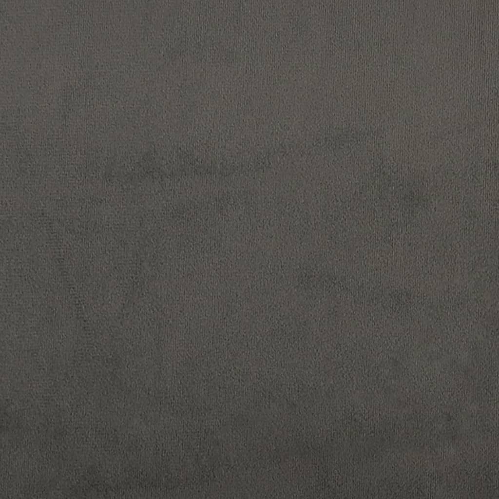 Box spring krevet s madracem tamnosivi 90x190 cm baršunasti