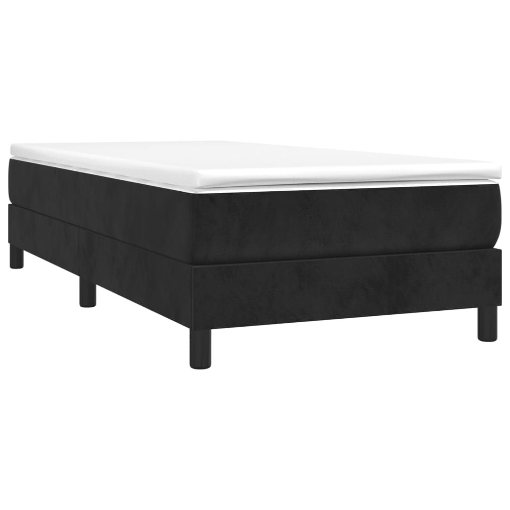 Box spring krevet s madracem crni 90x190 cm baršunasti