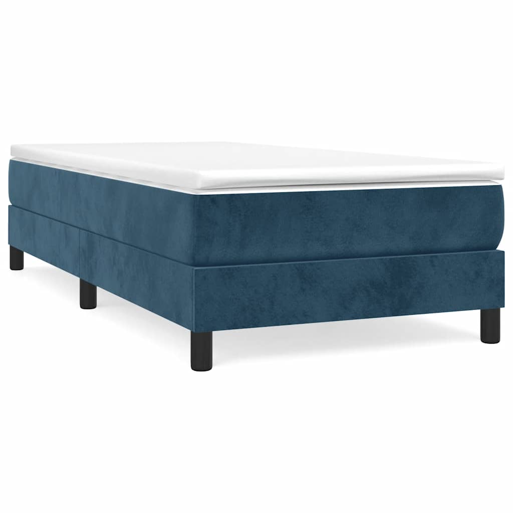 Box spring krevet s madracem tamnoplavi 100x200 cm baršunasti