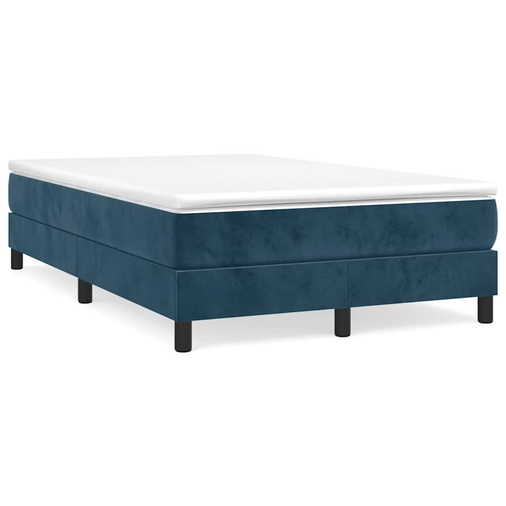 Box spring krevet s madracem tamnoplavi 120 x 200 cm baršunasti