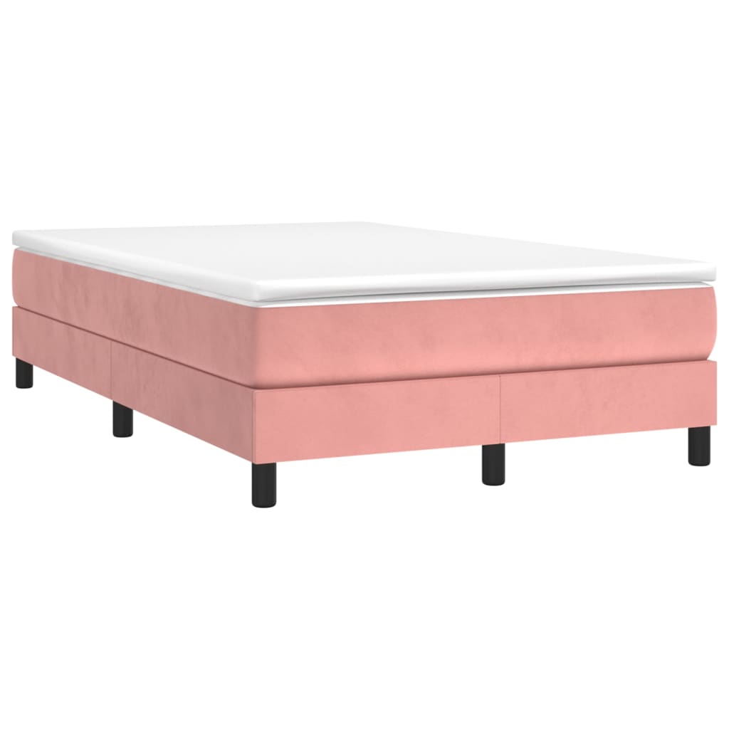 Box spring krevet s madracem ružičasti 120 x 200 cm baršunasti
