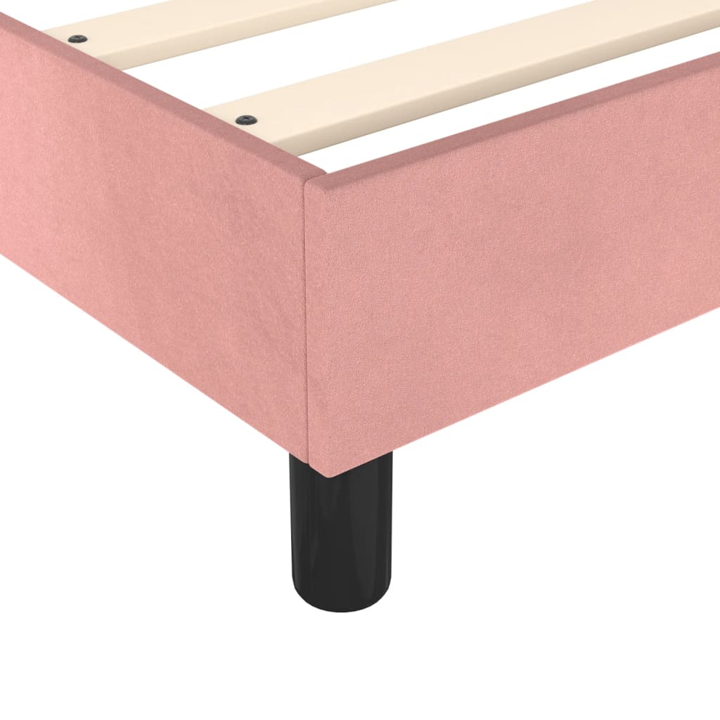 Box spring krevet s madracem ružičasti 120 x 200 cm baršunasti