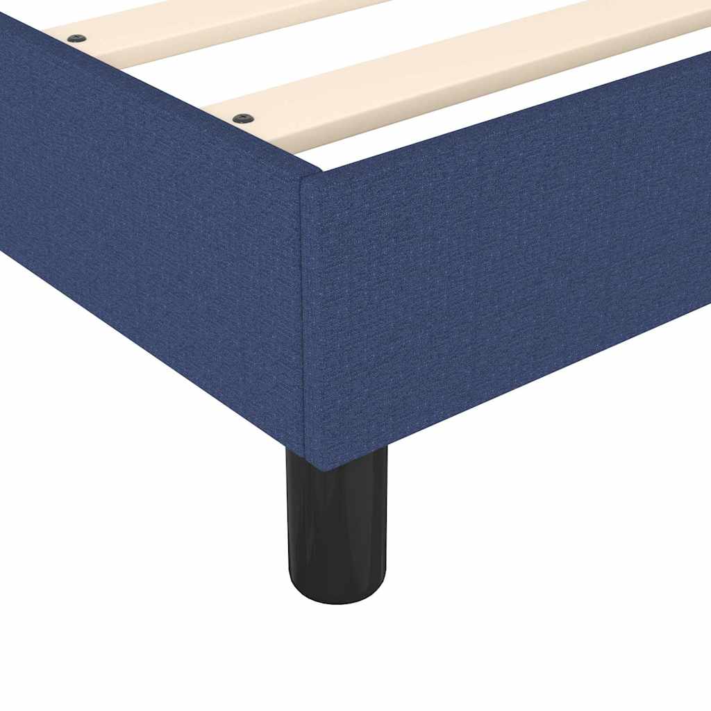 Krevet s oprugama i madracem plavi 140 x 190 cm od tkanine