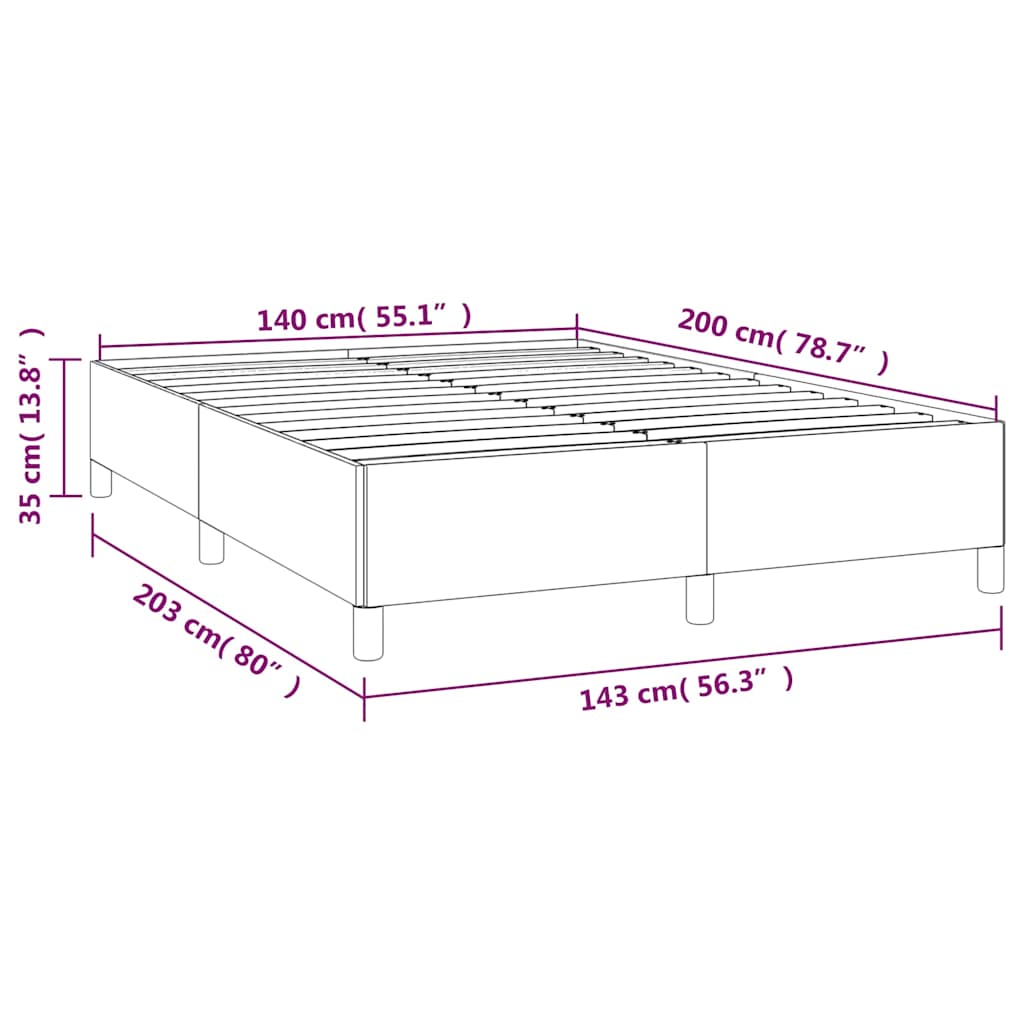 Krevet box spring s madracem svjetlosivi 140x200 cm od tkanine