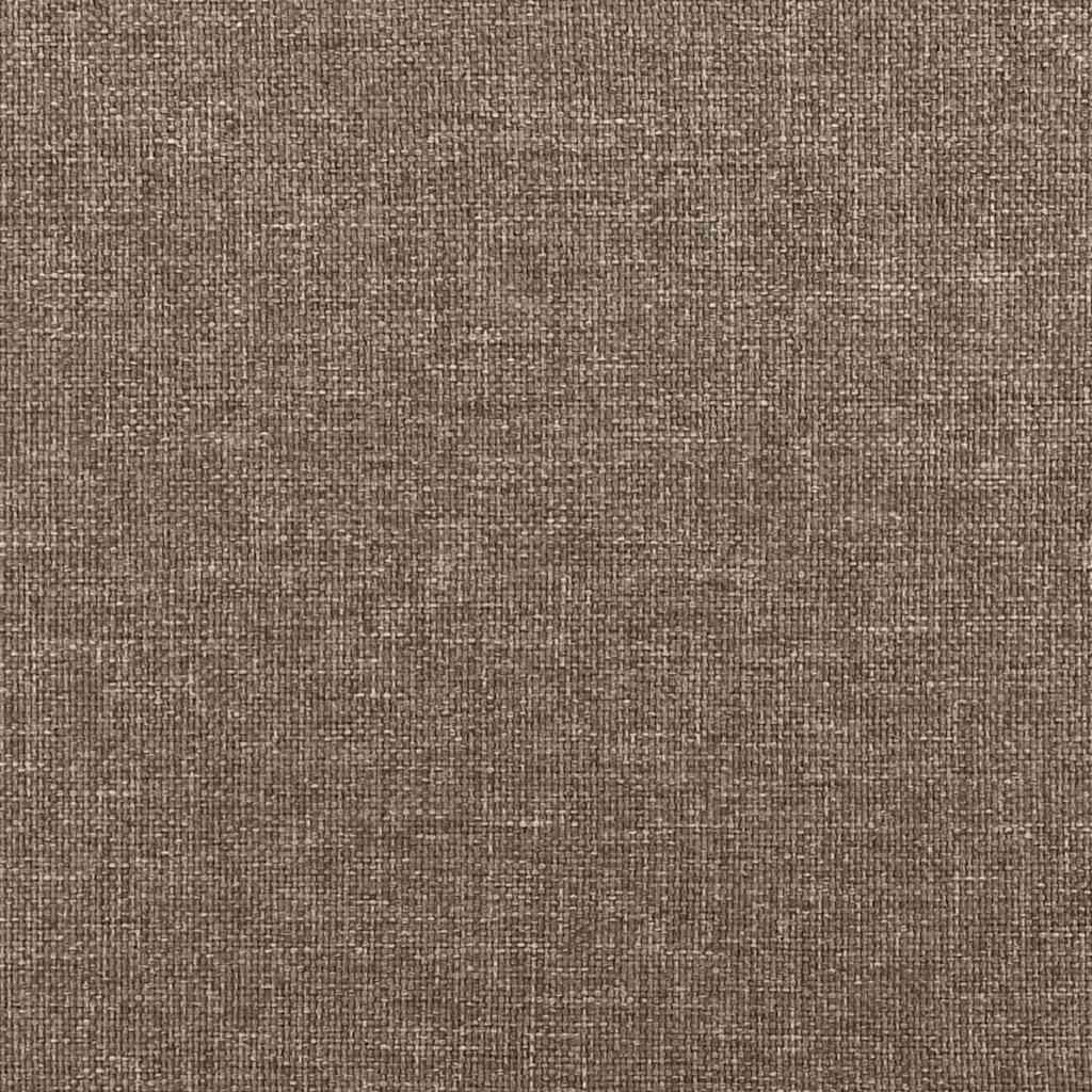 Krevet s oprugama i madracem smeđesivi 200x200 cm od tkanine