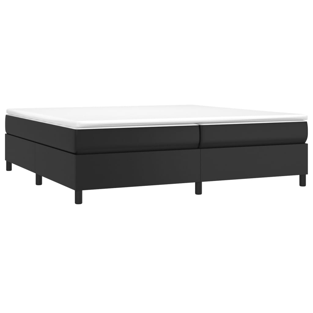 Krevet s oprugama i madracem crni 200x200 cm od umjetne kože