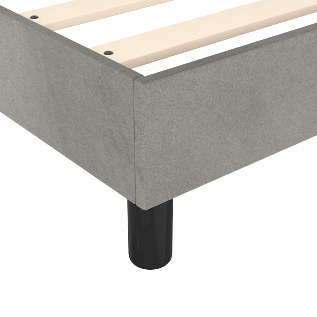 Box spring krevet s madracem svjetlosivi 80 x 200 cm baršunasti