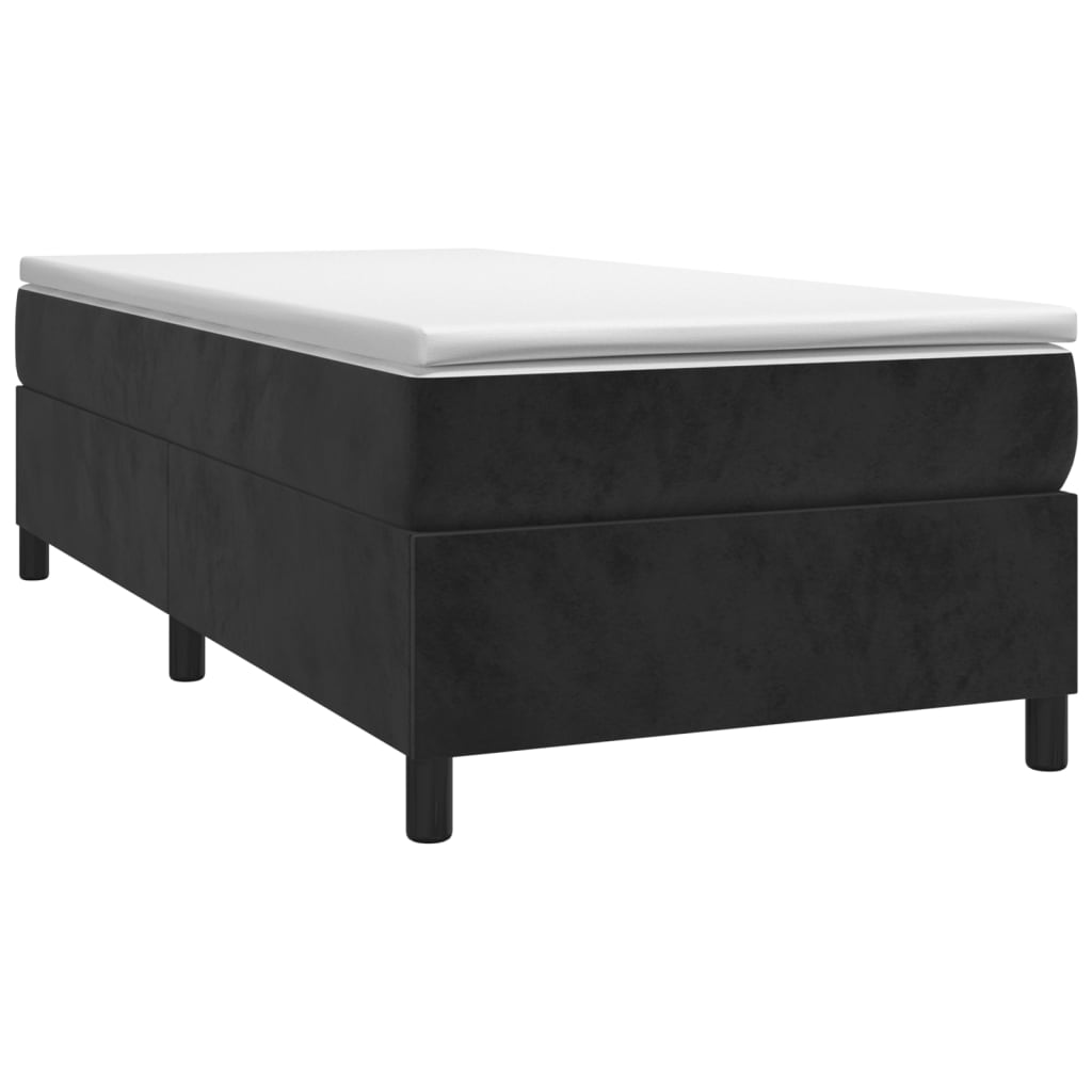 Box spring krevet s madracem crni 80 x 200 cm baršunasti