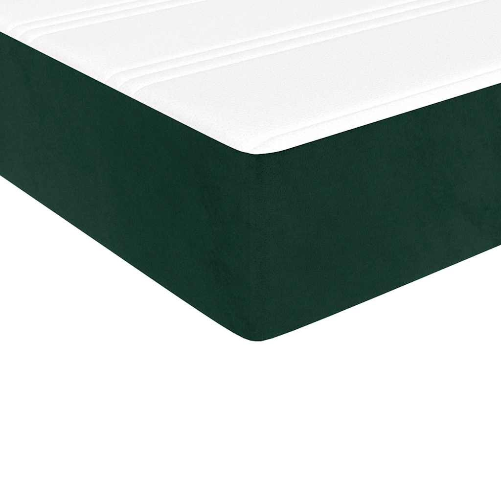 Box spring krevet s madracem tamnozeleni 80 x 200 cm baršunasti
