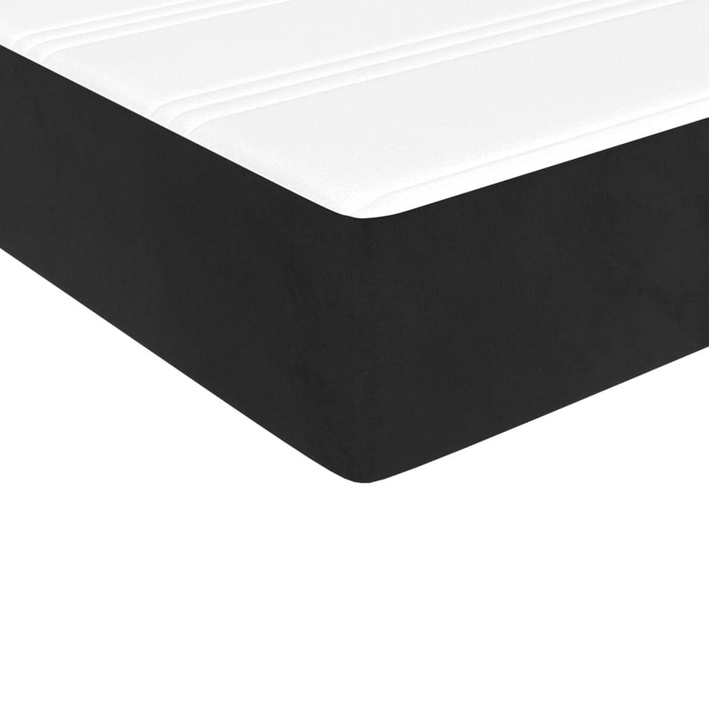 Box spring krevet s madracem crni 90x190 cm baršunasti