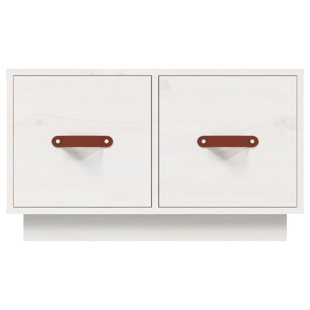 Stolić za kavu bijeli 60 x 53 x 35 cm od masivne borovine