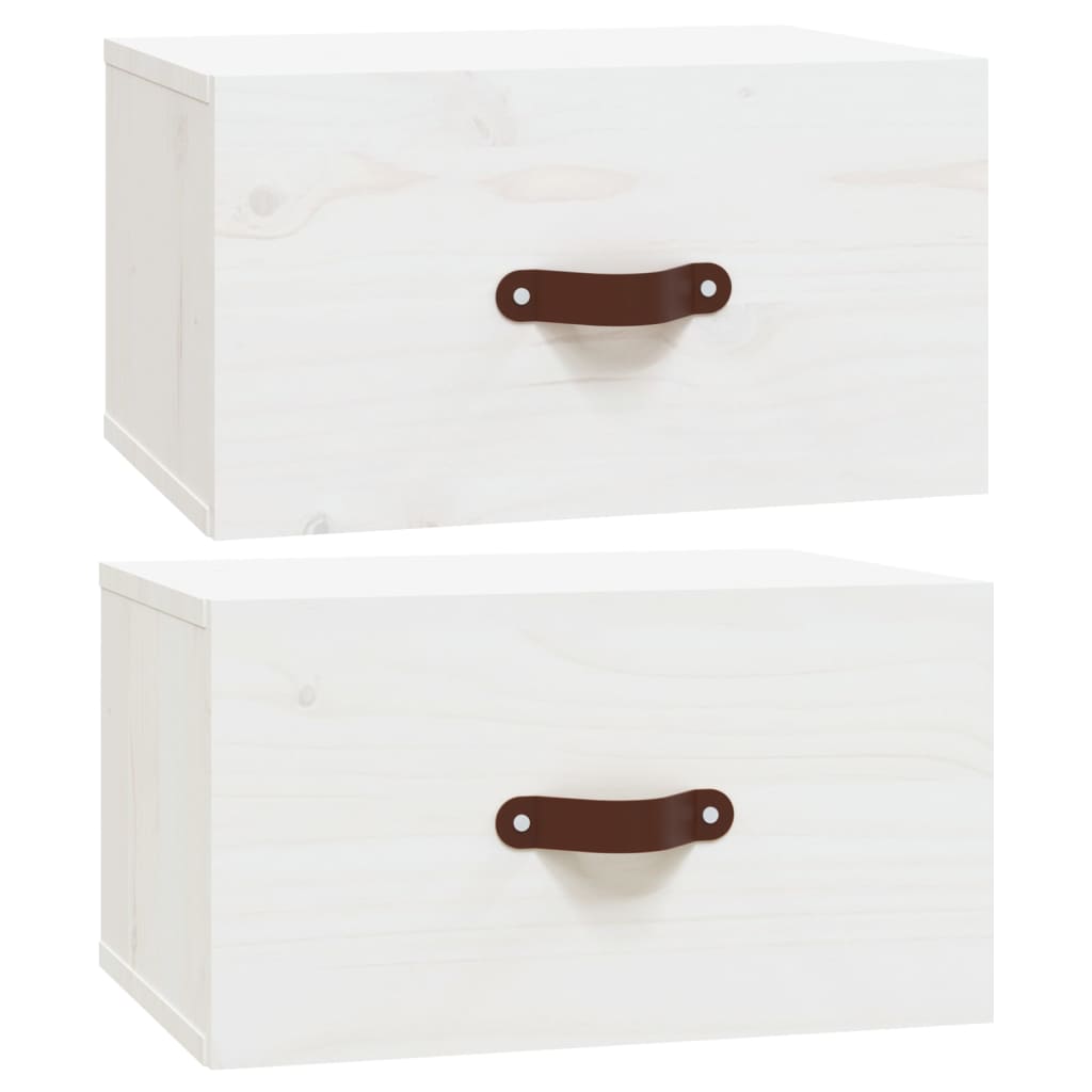 Zidni noćni ormarići 2 kom bijeli 40 x 29,5 x 22 cm