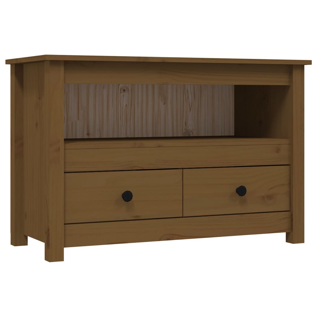 TV ormarić boja meda 79 x 35 x 52 cm od masivne borovine