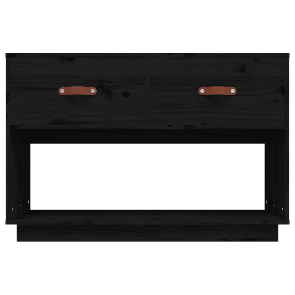 TV ormarić crni 90x40x60 cm od masivne borovine