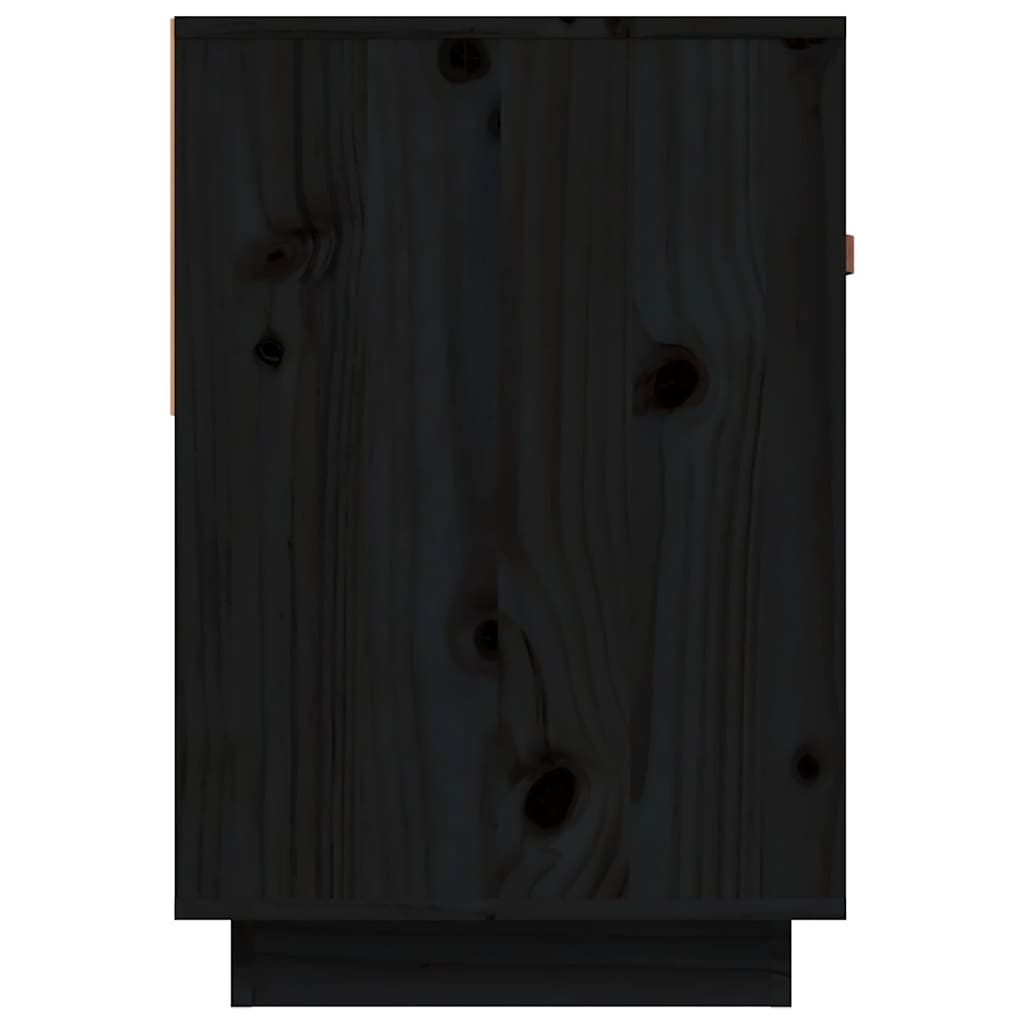 TV ormarić crni 90x40x60 cm od masivne borovine