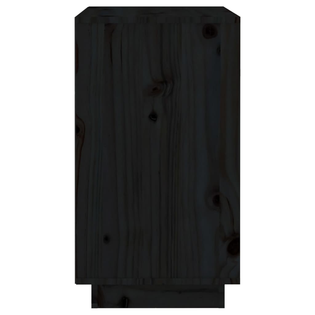 Ormarić za vino crni 55,5x34x61 cm od masivne borovine