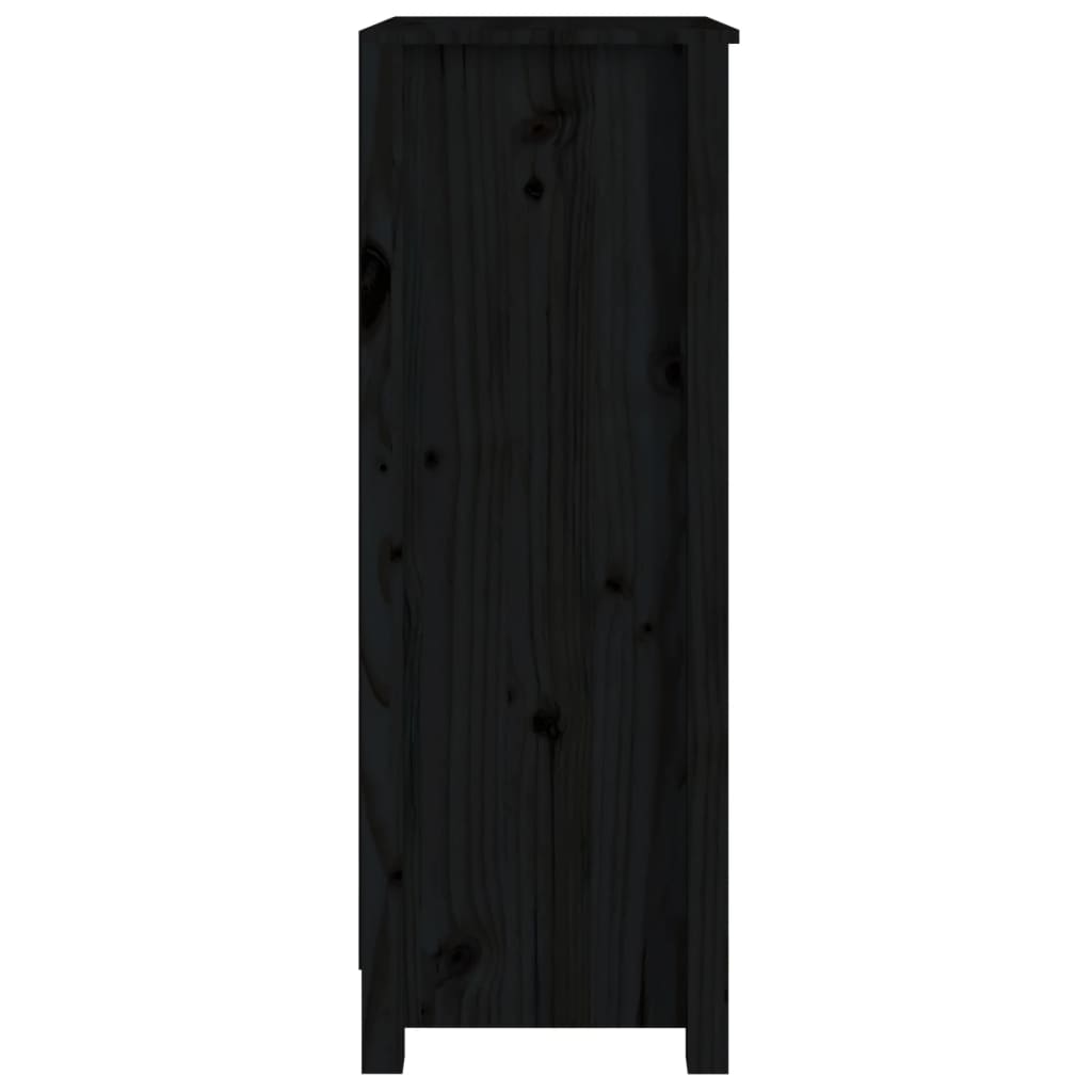 Ormarić za knjige Crna 50 x 35 x 97 cm od masivne borovine