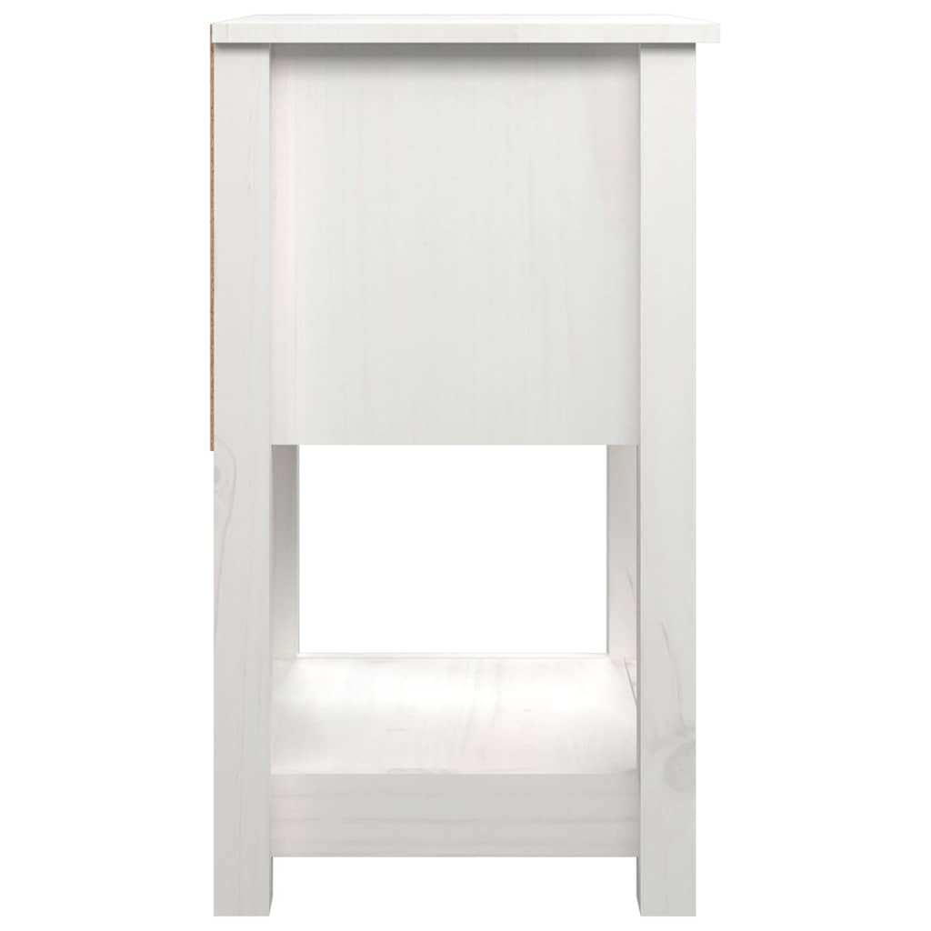 Noćni ormarići 2 kom bijeli 40x35x61,5 cm od masivne borovine