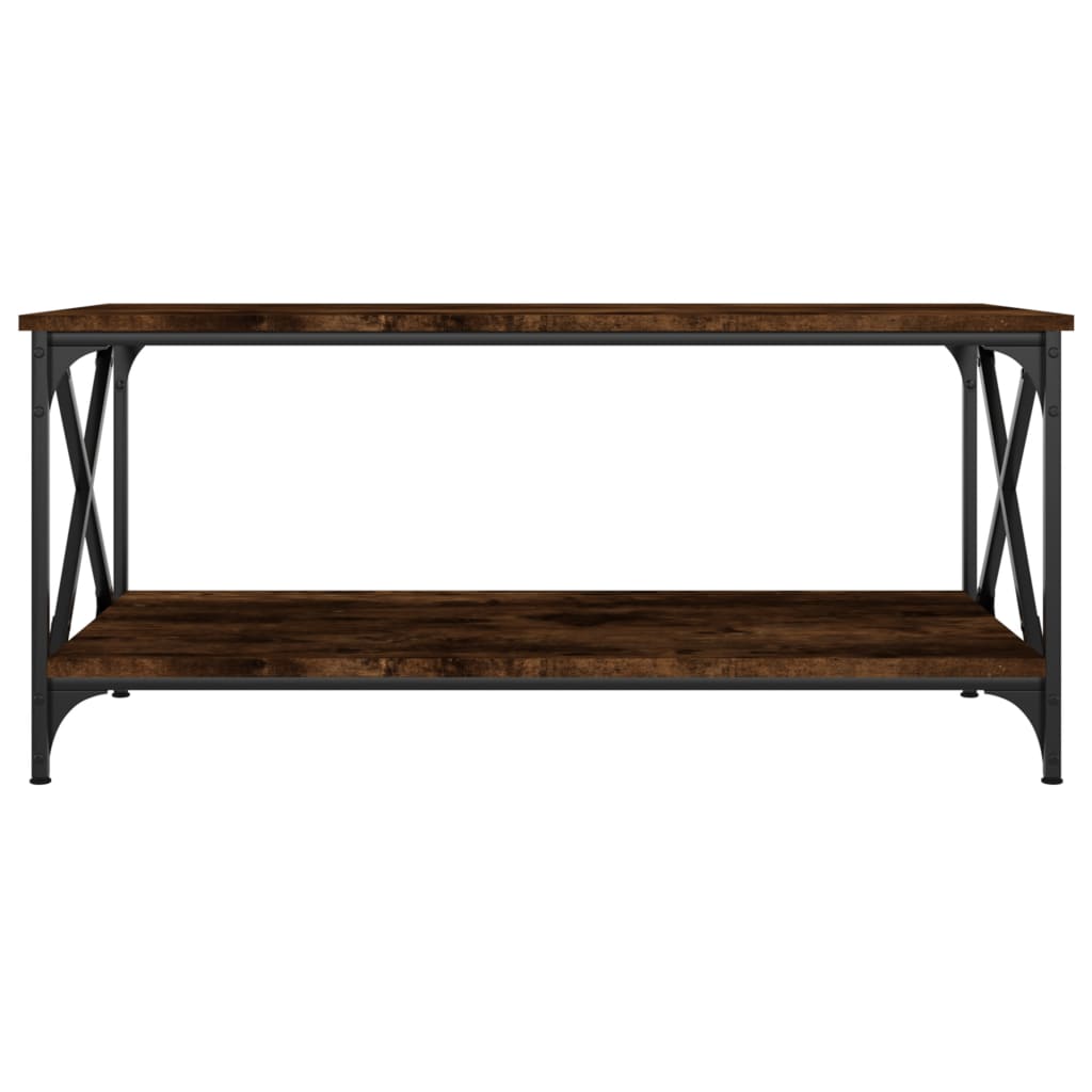 Stolić za kavu boja hrasta 100x50x45 cm od drva i željeza