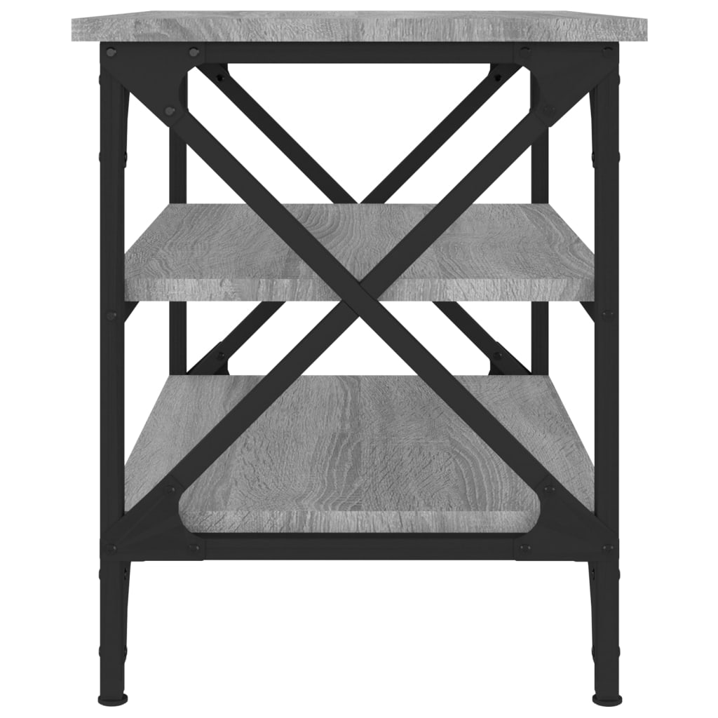 Bočni stolić siva boja hrasta 55x38x45 cm od konstruiranog drva