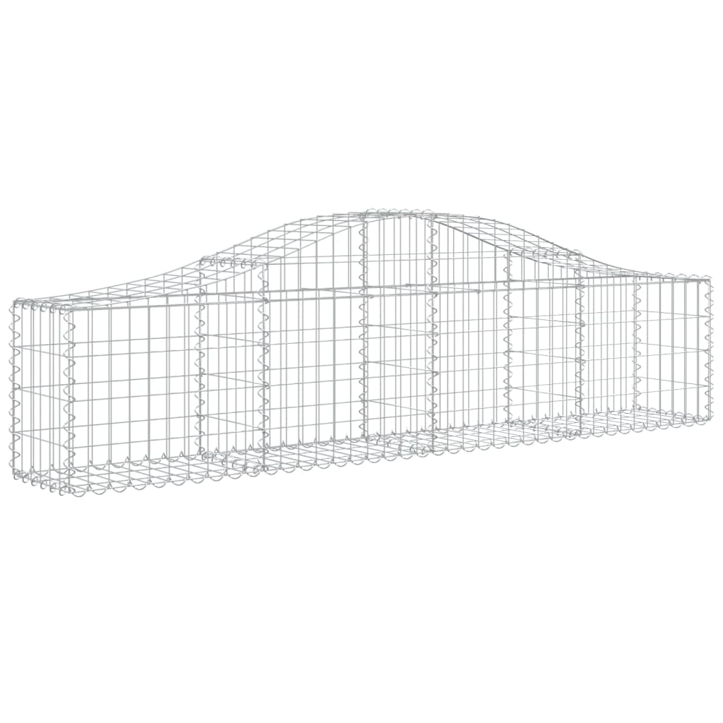 Lučne gabionske košare 4 kom 200x30x40/60 cm pocinčano željezo