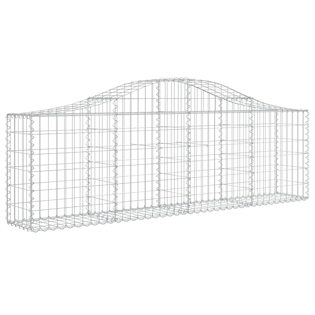 Lučne gabionske košare 2 kom 200x30x60/80 cm pocinčano željezo
