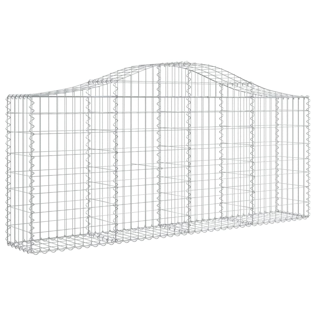 Lučne gabionske košare 2 kom 200x30x80/100 cm pocinčano željezo