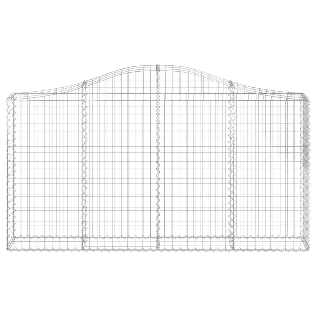 Lučne gabionske košare 4 kom 200x30x100/120cm pocinčano željezo